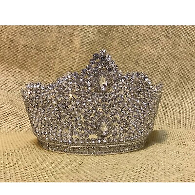 #ad Bridal silver hair Tiaras crowns headpieces diadem for bride $127.00