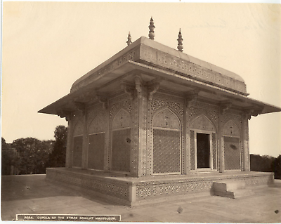 #ad Inde Agra Cupola of the Etmad Dowlat Mausoleum vintage albumen print. Tirag EUR 99.00