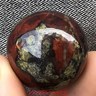 #ad 1pc Natural dragon blood stone ball quartz crystal sphere 20mm decor healing $8.60