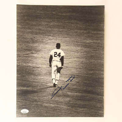 #ad Willie Mays Signed Mets 11x14 Photo JSA $285.60