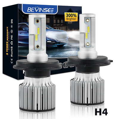#ad Bevinsee H4 9003 Kit For Toyota Tundra 16 19 LED Headlight Bulbs Brighter White $18.99