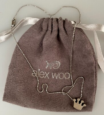 #ad Alex Woo Crown Charm 16quot; Pendant in Sterling Silver $45.00