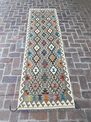 #ad Handmade Afghan Kilim Long Hallway Runner Rug 298 CM x 88 CM KA# 34 AU $480.00