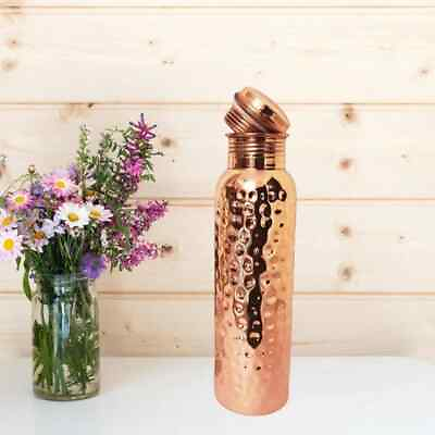 #ad Lovely Pure 900ml Copper Water Bottle Digestion Weight Loss Yoga Christmas Gifts $26.59