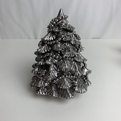 #ad Christmas Tree Silver Made In Thailand Pre Owned $17.48