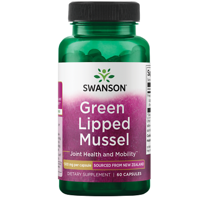#ad Swanson Green Lipped Mussel Capsules 500 mg 60 Count $9.93
