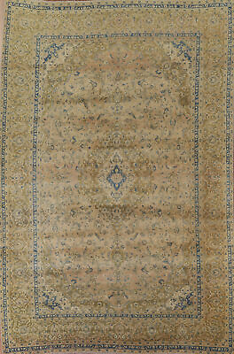 #ad Semi Antique Muted Rust Green Kashaan Hand knotted Room Size Area Rug 10x13 $1259.00