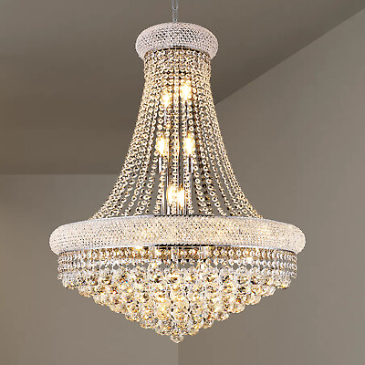 #ad Luxury crystal chandelier Dining room Pendant Light lighting decor ，Silver $599.00