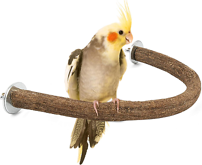 #ad Rypet Parrot Bird Natural Wood Stand Perch Swing U Shape $20.94