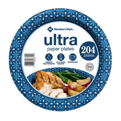 #ad Member#x27;S Mark Ultra Dinner Paper Plates 10quot; 204 Ct. $39.39