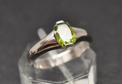 #ad Certified Natural Green Peridot 925 Sterling Silver Ring Gift For Free Ship $57.00