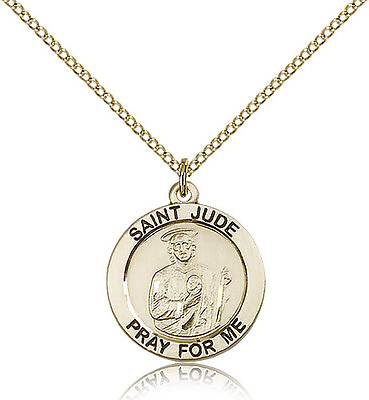 #ad Saint Jude Medal For Women Gold Filled Necklace On 18 Chain 30 Day Money... $213.25