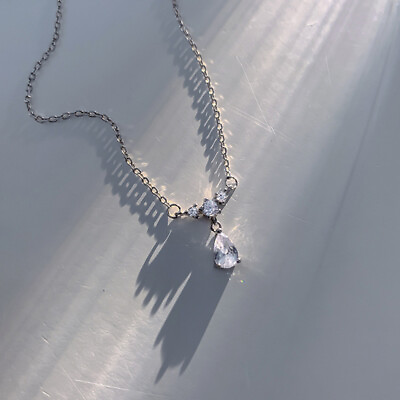 #ad Fashion Rhinestone Pendant Necklace Clavicle Chain Trendy Simple Wrist Chain $1.41