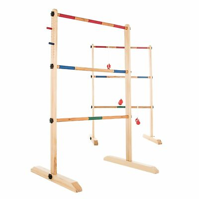 #ad Double Wooden Ladder Toss Backyard Game with 6 Bolas Lawn Family Party Game $56.99