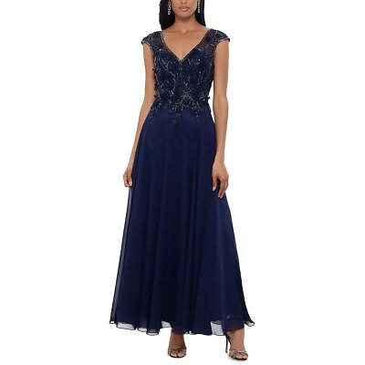 #ad Xscape Womens Mesh Embellished Formal Evening Dress BHFO 4037 $155.99