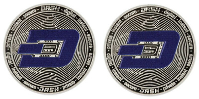 #ad 1.2 oz Physical Dash Iron Coin Token Round Chip Crypto Silver Color 44mm $89.99