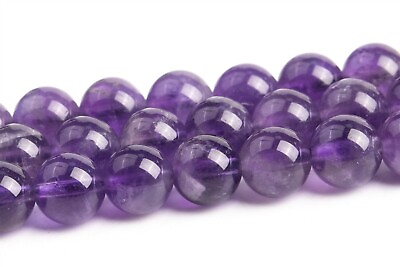 #ad 5 6MM Natural Purple Amethyst Beads Grade A Round Gemstone Loose Beads $5.25