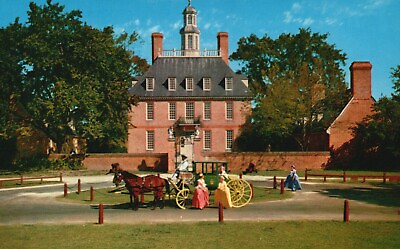 #ad Postcard VA Williamsburg Virginia Governor#x27;s Palace Chrome Vintage PC f1576 $4.00