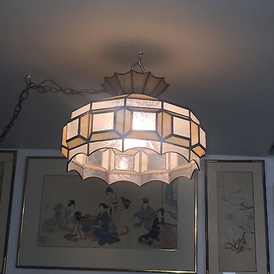 #ad Tiffany Style Ceiling Chandelier Stain Glass Light Lamp $225.00