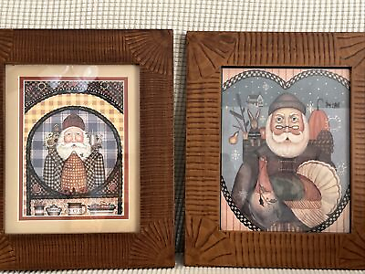 #ad Maria Pfropper Folk Art Prints Lot of 2 Framed approx 13.5x11.5 $54.00