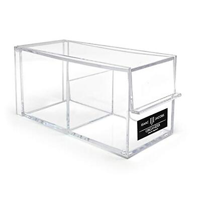#ad #ad 2 Compartment Rectangular Clear Acrylic Organizer with Lid 6.75quot; L x 3quot; W x ... $21.96