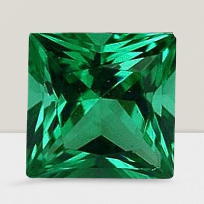 #ad Emerald Square Cut Gemstone 4.51 Cts 11 mm AAA Loose Gem $11.99