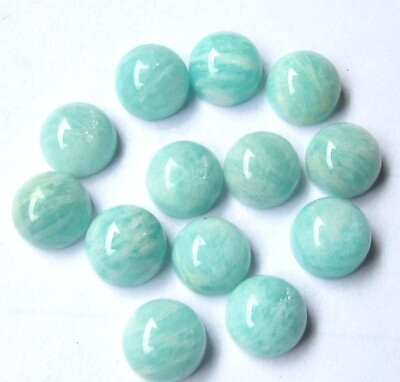 #ad Natural Amazonite Round Cabochon 3x3mm To 20x20mm Wholesale Loose Gemstone $343.38