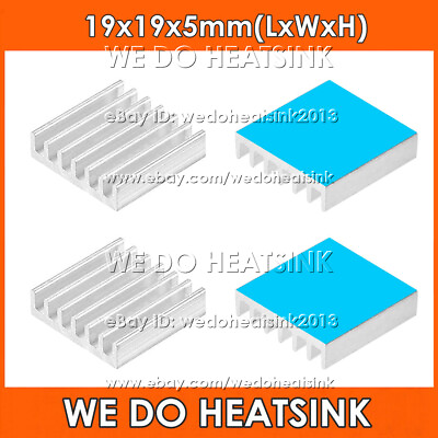 #ad 19x19x5mm Silver Heatsink Radiator Cooler With Thermal Pad Applied for CPU IC $21.99