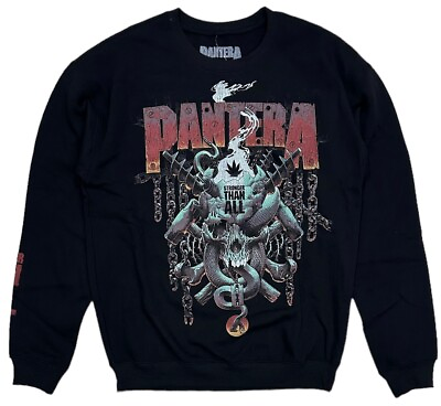 #ad Pantera Hard Rock Heavy Metal Band Men#x27;s Stronger Than All Crewneck Sweatshirt $29.99