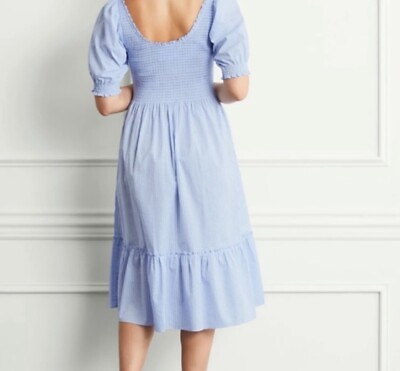 #ad NWT SMALL Hill House Nap Dress Louisa Smocked Cotton Hydrangea Puff Sleeve $75.00