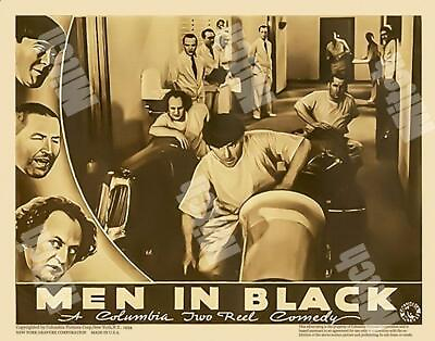 #ad THE 3 THREE STOOGES 1934 MEN IN BLACK MOE LARRY CURLY 11 X 14 LOBBY SCENE CARD $9.85