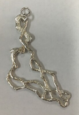 #ad Beautiful Sterling Silver Free Form Pendant $22.14