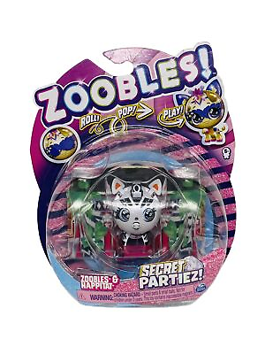 #ad Zoobles Secret Partiez Zebra Zooble amp; Happitat By Spin Master HTF $14.99