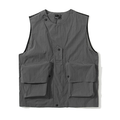 #ad Men Multifunctional Vests Large Pocket Sleeveless Buckle Travel Jackets Outdoor $26.99