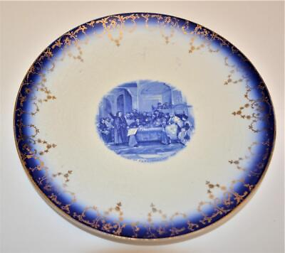 #ad Vtg SAXON China Blue Gold CHRISTOPHER COLUMBUS Coll COURT of FERDINAND 7.5 Plate $49.99