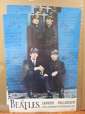 #ad Rock n#x27; Roll The Beatles London Palladium 1975 poster Inv#G887 $44.97