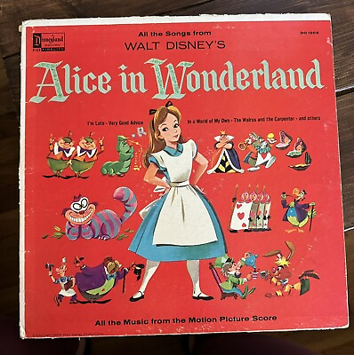 #ad Walt Disney Alice In Wonderland Vintage Soundtrack Album $13.00