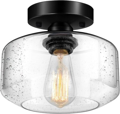 #ad Flush Mount Ceiling Light Fixtures Glass Pendant Lamp Shade $29.27