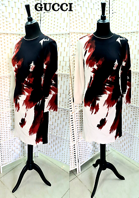 #ad Gucci Dress Beautiful Colorful Dress Silk Mix SIZE 44 $429.00