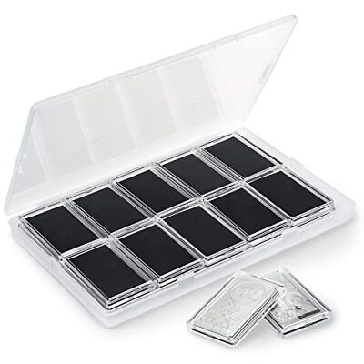 #ad 1 Oz Silver Bar Holder 20 Pcs Silver Bar Capsule Storage Bar Capsule Container $23.37