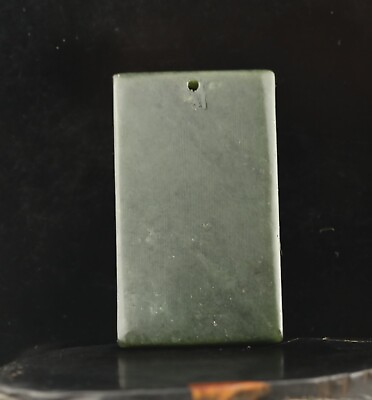 #ad Old natural hetian jade hand carved pendant #42 $12.99
