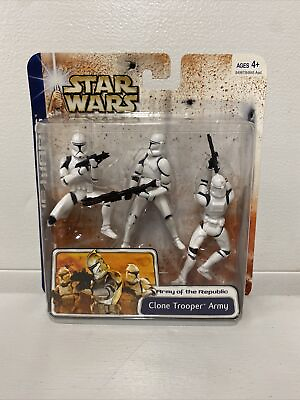 #ad STAR WARS ARMY OF THE REPUBLIC Clone Trooper Army: ARMY BUILDER White Sealed $24.90