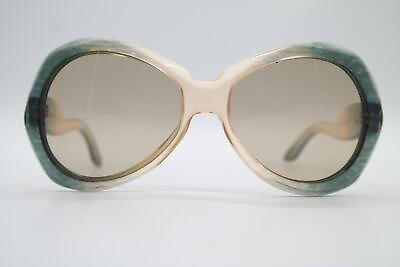 #ad Vintage JACQUES FATH Vintage Braun Blue Oval Sunglasses Glasses $70.50
