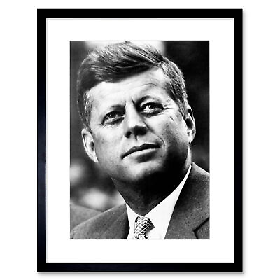 #ad President John Kennedy Jfk Framed Art Print 12x16 Inch $34.99