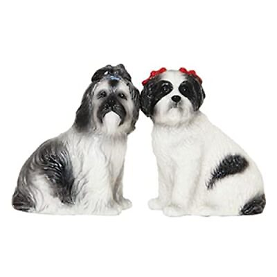 #ad Cute Shih Tzu Puppies Ceramic Magnetic Salt Pepper Shakers Home Kitchen Decor $29.39