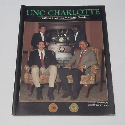 #ad Vintage 1987 88 UNC Charlotte Basketball Media Press Guide Book 88 Pages $15.00