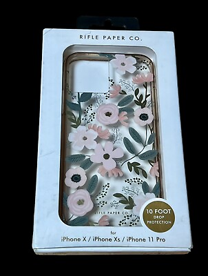 #ad RIFLE PAPER CO. Clear Wildflowers iPhone 11pro X Xs Phone Case $10.00