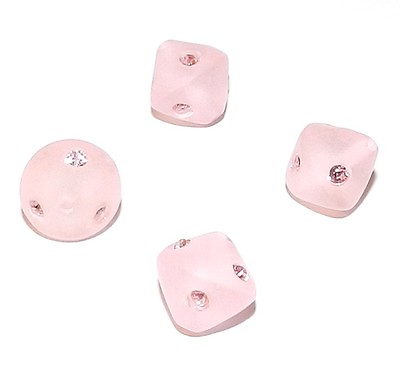 #ad APL323 Light Rose Swarovski Crystal amp; Pink Resin 10mm Bicone Beads 4pc $11.25