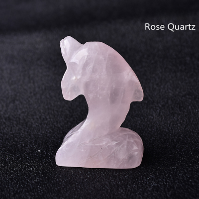 #ad TOP 2quot; Natural Crystal Dolphin Figurine Crystal Carved Pretty Reiki Healing 1pc $7.99