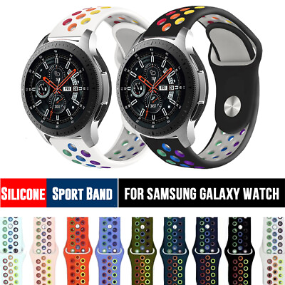 #ad Rainbow Silicone Strap Band for Samsung Galaxy Watch 3 4 5 6 Active 2 40 44mm S3 $7.49